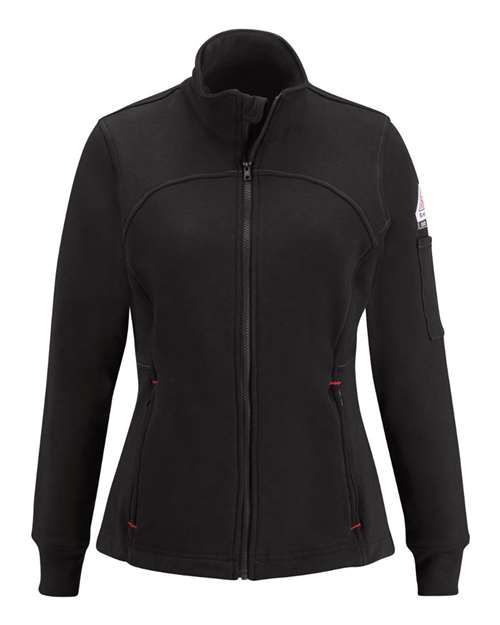 Bulwark SEZ3 Women's Zip Front Fleece Jacket-Cotton/Spandex Blend