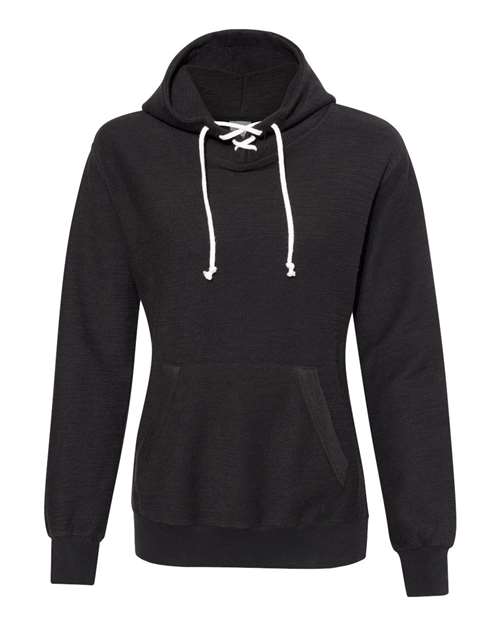 J. America 8694 Women’s French Terry Sport Lace Scuba Hooded Pullover