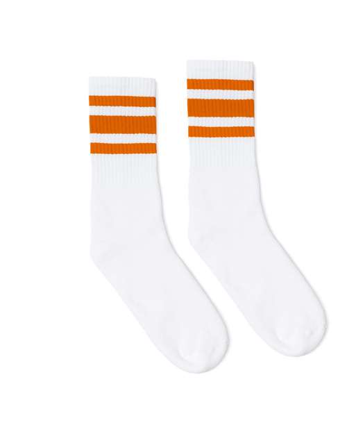 SOCCO SC100 USA-Made Striped Crew Socks