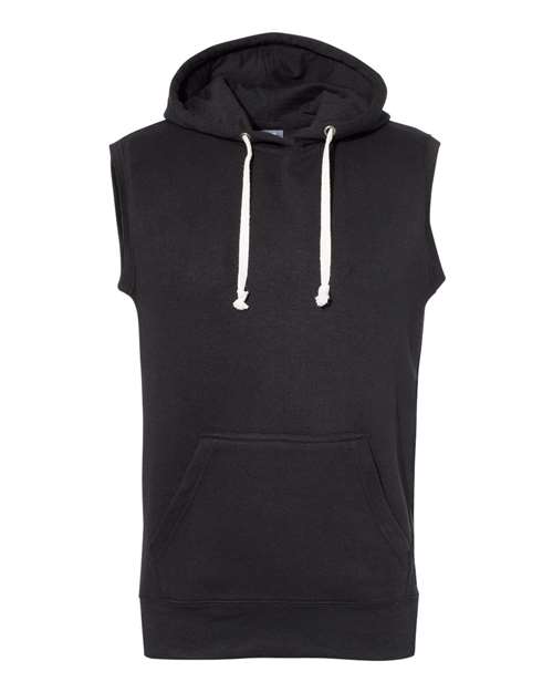 J. America 8877 Men's Triblend Sleeveless Hooded Sweatshirt