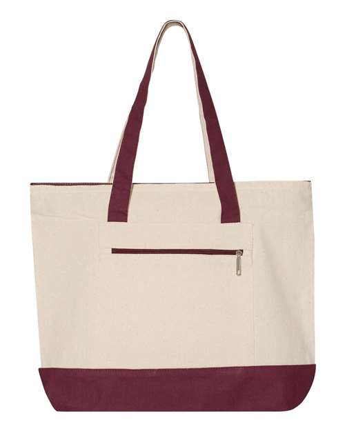 Q-Tees Q1300 19L Zippered Tote