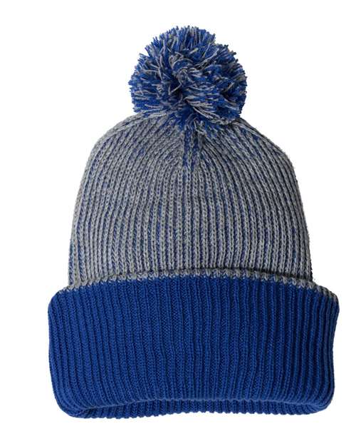 Sportsman SP70 12" Speckled Pom-Pom Cuffed Beanie
