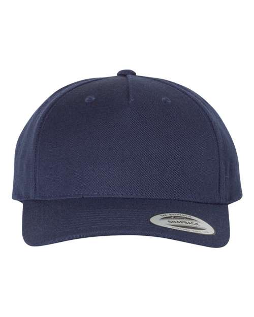 YP Classics 5789M Premium Five-Panel Curved Bill Snapback Cap