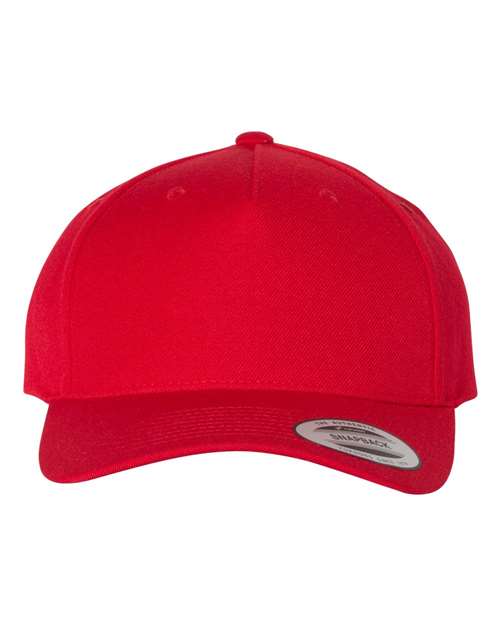 YP Classics 5789M Premium Five-Panel Curved Bill Snapback Cap