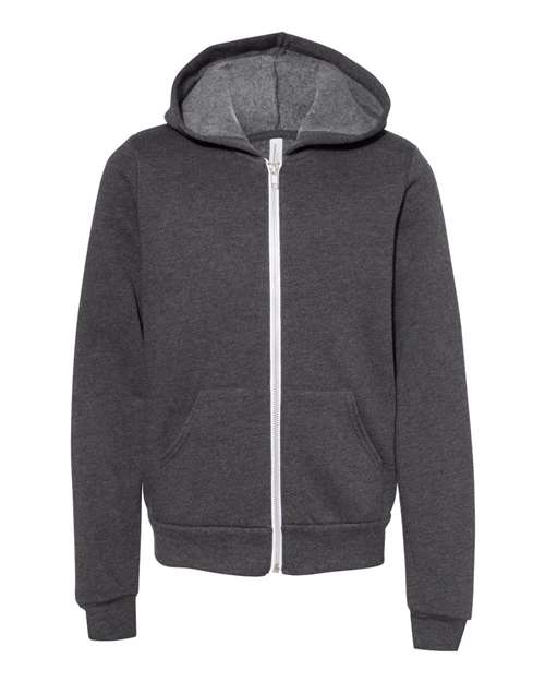 BELLA + CANVAS 3739Y Youth Sponge Fleece Full-Zip Hoodie