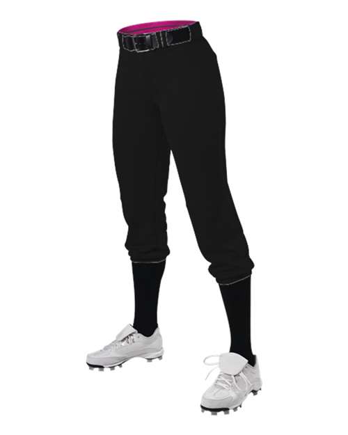 Alleson Athletic 615PSG Girls' Belted Speed Premium Fastpitch Pants