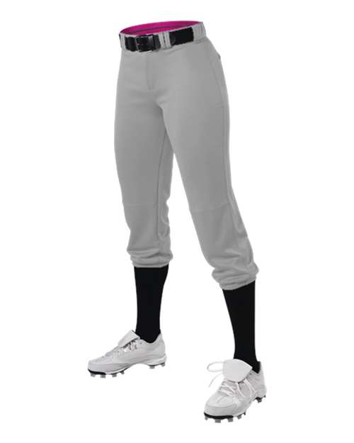 Alleson Athletic 615PSG Girls' Belted Speed Premium Fastpitch Pants