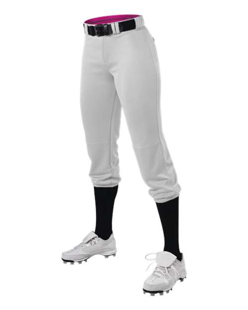 Alleson Athletic 615PSG Girls' Belted Speed Premium Fastpitch Pants