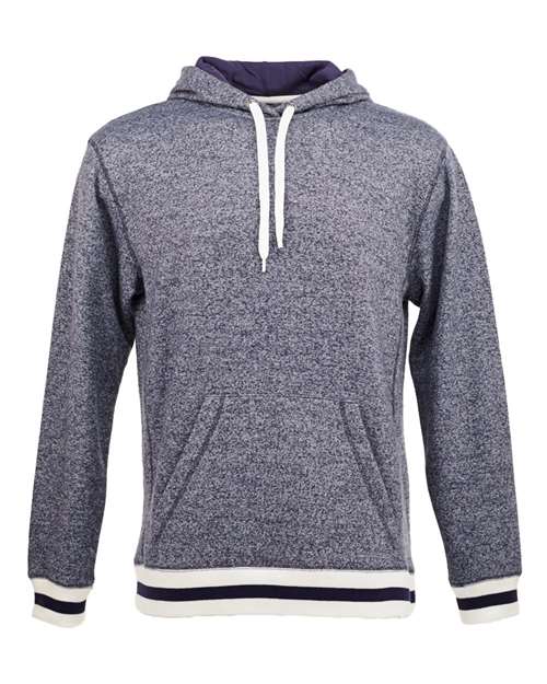J. America 8701 Unisex Peppered Fleece Lapover Hooded Sweatshirt