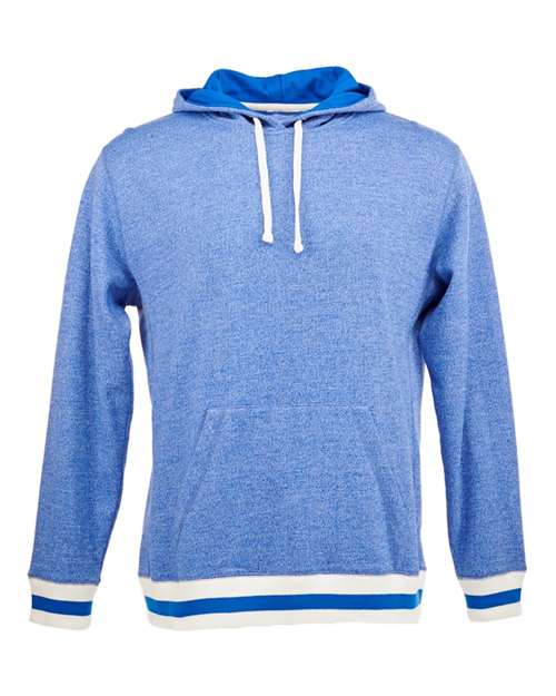 J. America 8701 Unisex Peppered Fleece Lapover Hooded Sweatshirt