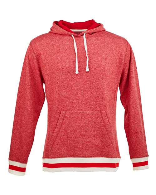 J. America 8701 Unisex Peppered Fleece Lapover Hooded Sweatshirt