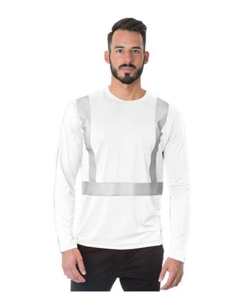 Bayside 3742 Men's USA-Made Hi-Visibility Long Sleeve Performance T-Shirt