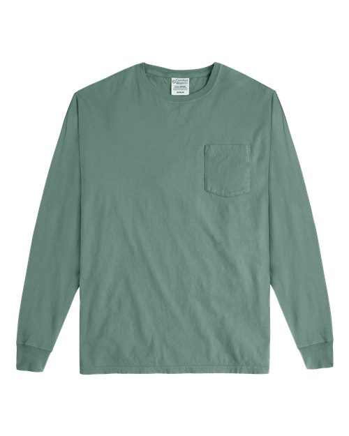 ComfortWash by Hanes GDH250 Unisex Garment-Dyed Long Sleeve T-Shirt With a Pocket