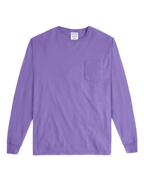 ComfortWash by Hanes GDH250 Unisex Garment-Dyed Long Sleeve T-Shirt With a Pocket