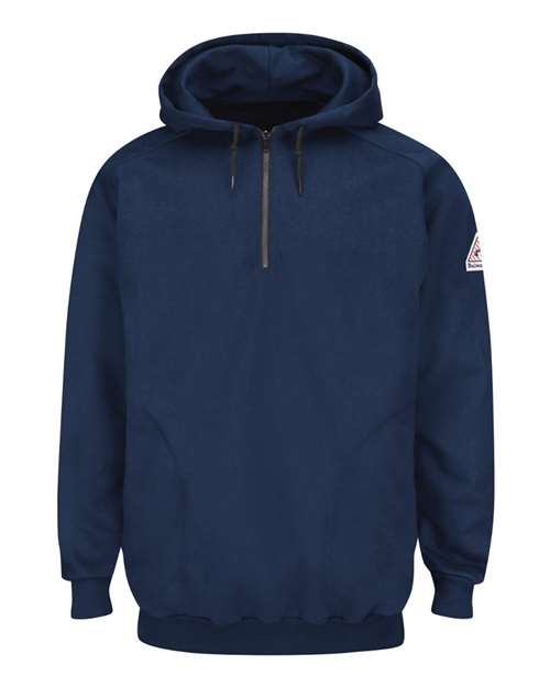Bulwark SEH8T Men's Tall Pullover Hooded Fleece Sweatshirt Quarter-Zip