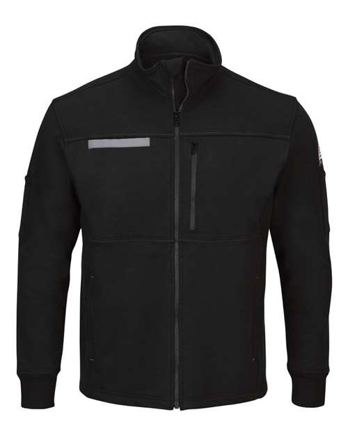 Bulwark SEZ2T Men's Tall Zip Front Fleece Jacket-Cotton /Spandex Blend