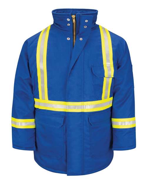 Bulwark JLPCL Men's Long Deluxe Parka With Reflective Trim - EXCEL FR® ComforTouch