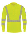 Bulwark SML4 Men's Hi-Visibility Lightweight Long Sleeve Henley