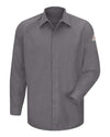 Bulwark SMS2T Men's Tall Concealed-Gripper Pocketless Long Sleeve Shirt - CoolTouch® 2