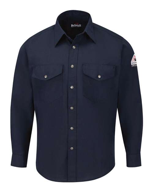 Bulwark SNS2T Men's Tall Snap-Front Uniform Shirt - Nomex® IIIA 4.5 oz.