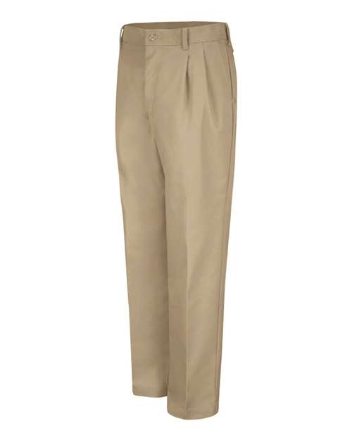 Red Kap PT38ODD Men's Odd-Extended Sizes Pleated Twill Slacks