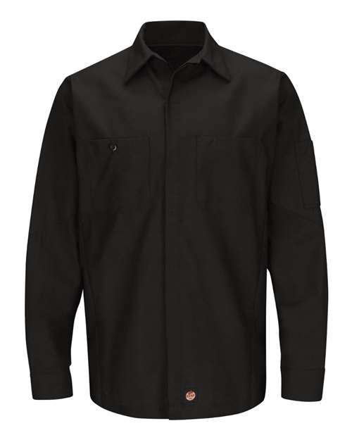 Red Kap SY10T Men's Tall Long Sleeve Automotive Crew Shirt
