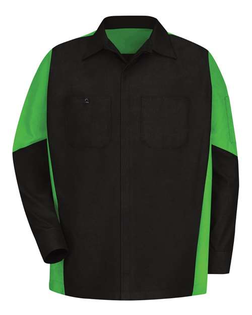 Red Kap SY10T Men's Tall Long Sleeve Automotive Crew Shirt