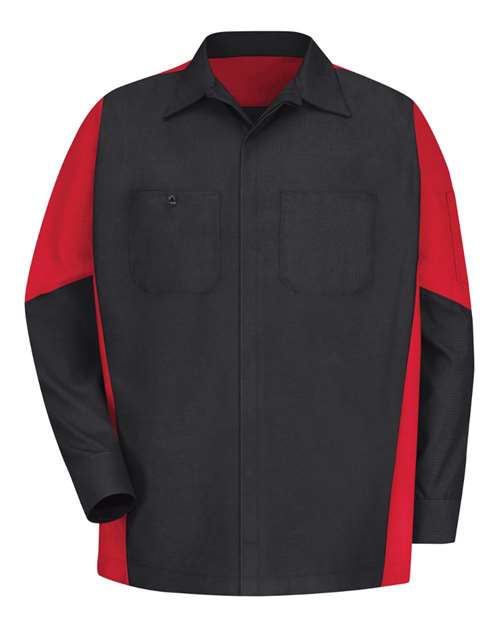 Red Kap SY10T Men's Tall Long Sleeve Automotive Crew Shirt
