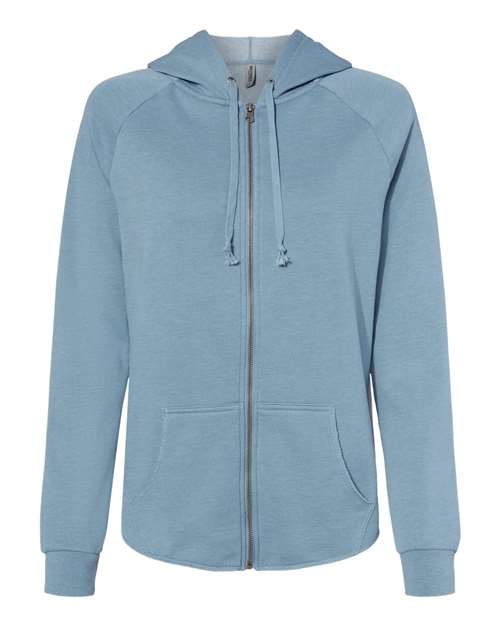 Independent Trading Co. PRM2500Z Women's California Wave Wash Full-Zip Hooded Sweatshirt