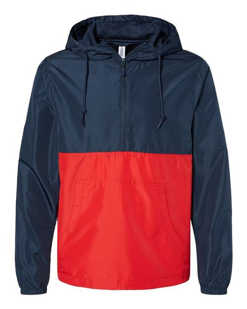 Independent Trading Co. EXP54LWP Men's Lightweight Quarter-Zip Windbreaker Pullover Jacket