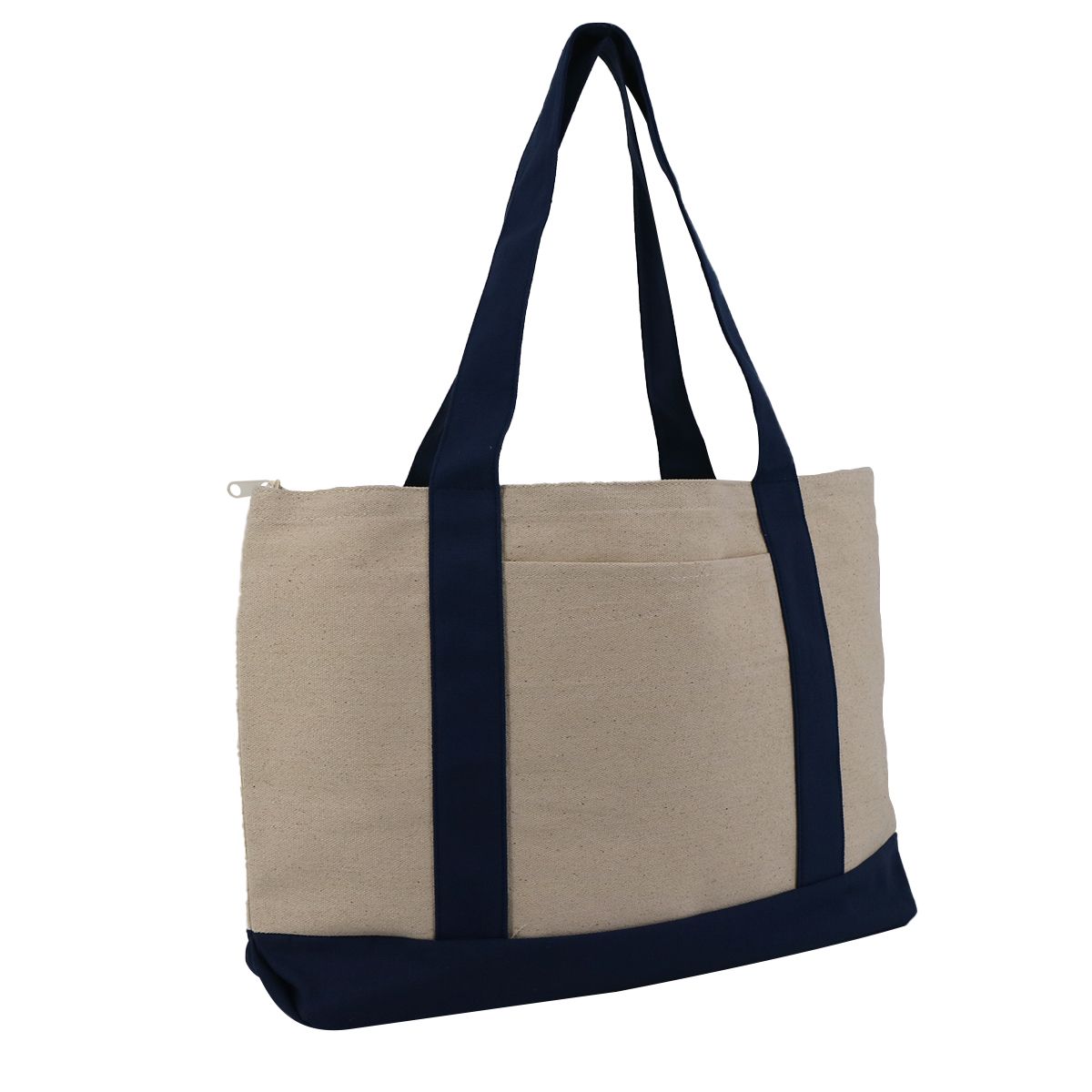 Liberty Bags 8862 Large Zippered Cotton Canvas Tote