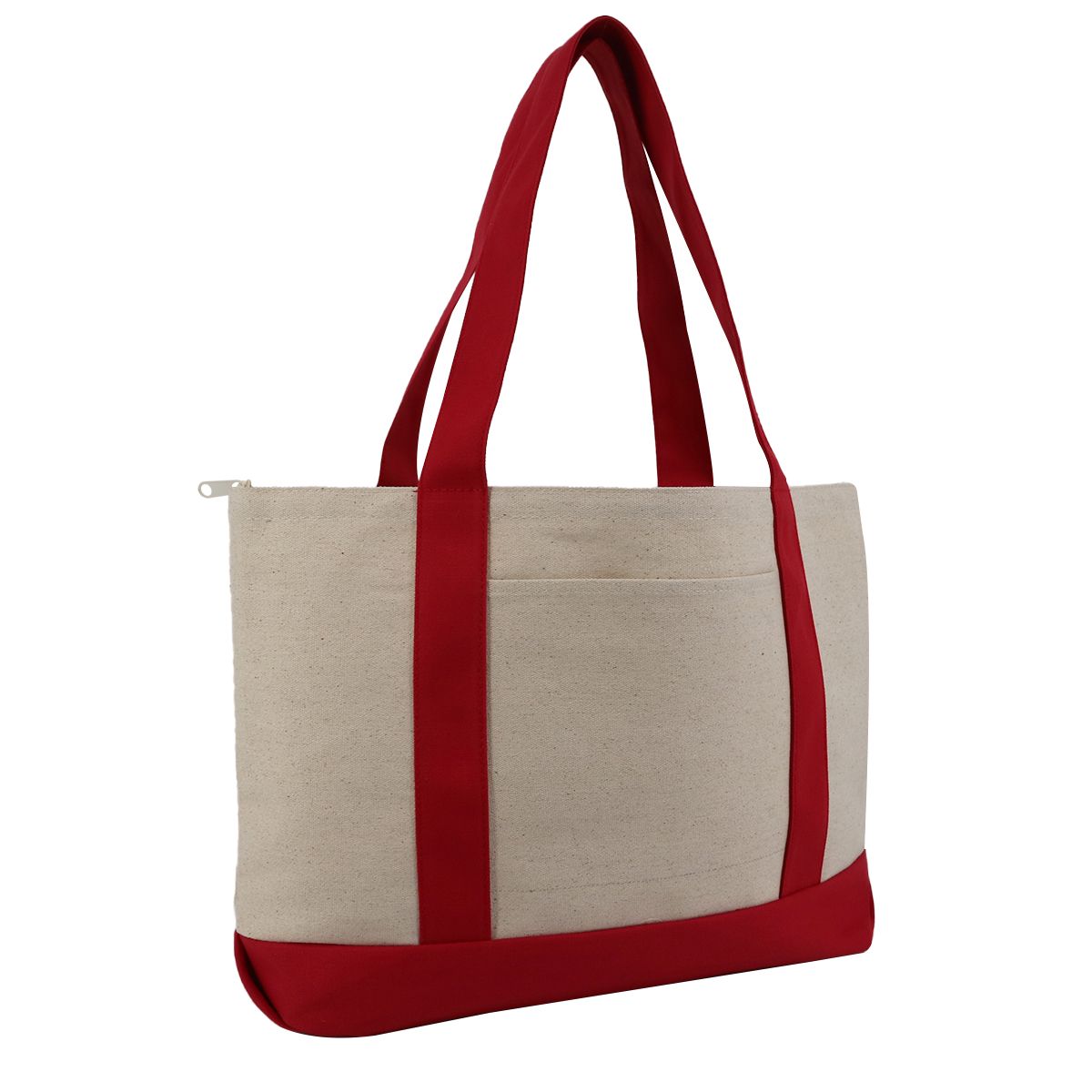 Liberty Bags 8862 Large Zippered Cotton Canvas Tote