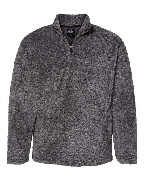 J. America 8464 Unisex Boundary Shag Frosty Sherpa Quarter-Zip Pullover