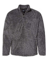J. America 8464 Unisex Boundary Shag Frosty Sherpa Quarter-Zip Pullover