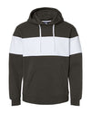 J. America 8644 Men's Varsity Fleece Colorblocked Hooded Sweatshirt