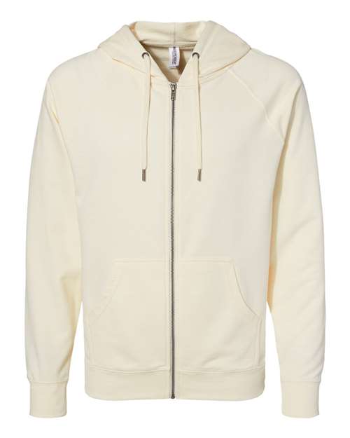 Independent Trading Co. SS1000Z Unisex Icon Lightweight Loopback Terry Full-Zip Hooded Sweatshirt