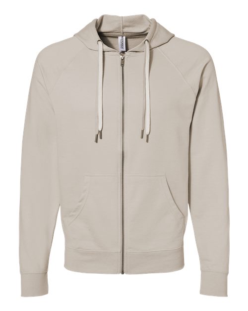 Independent Trading Co. SS1000Z Unisex Icon Lightweight Loopback Terry Full-Zip Hooded Sweatshirt