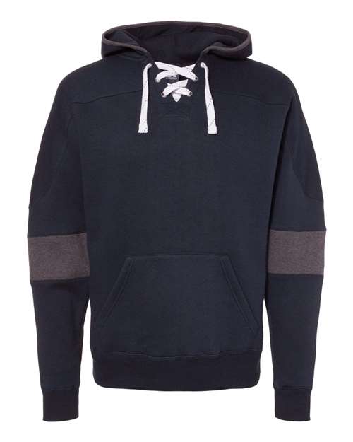 J. America 8832 Men's Sport Lace Colorblocked Fleece Hooded Sweatshirt