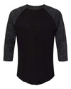 LAT 6930 Men's Baseball Fine Jersey Three-Quarter Sleeve Tee