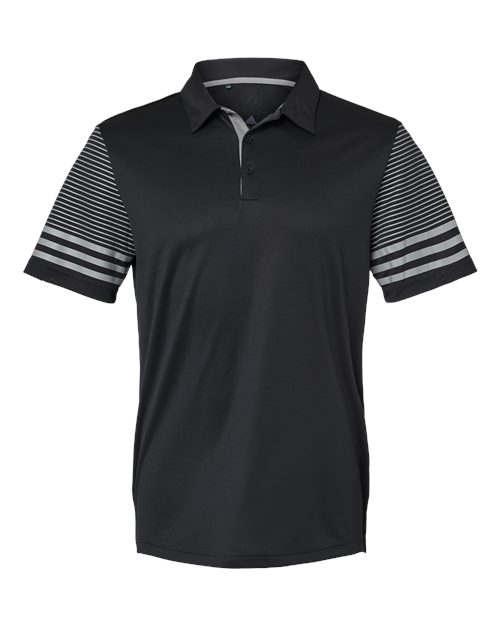 Adidas A490 Men's Striped Sleeve Polo