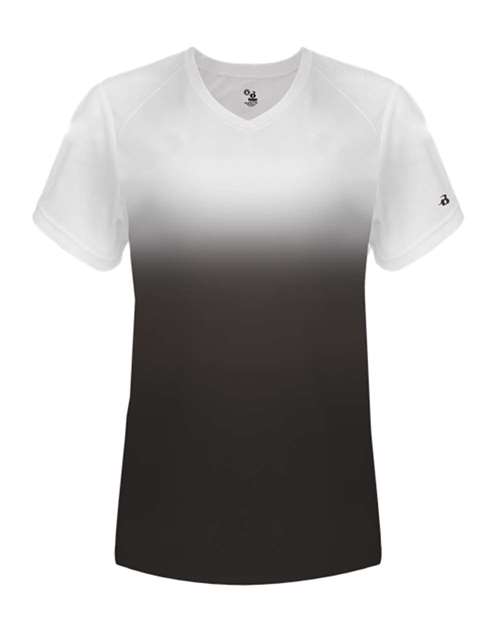 Badger 4207 Women's V-Neck Ombre T-Shirt