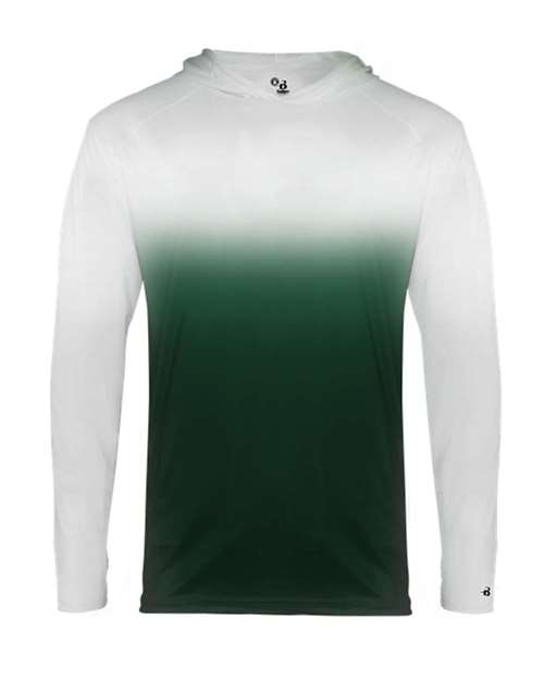 Badger 2205 Youth Ombre Hooded Long Sleeve T-Shirt
