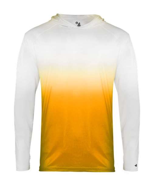 Badger 2205 Youth Ombre Hooded Long Sleeve T-Shirt