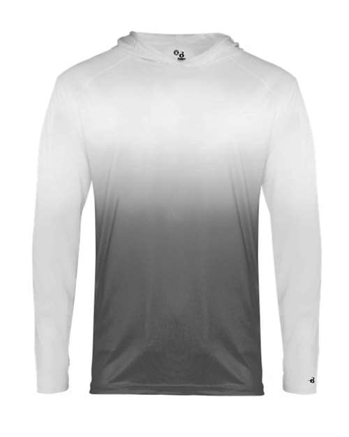 Badger 2205 Youth Ombre Hooded Long Sleeve T-Shirt