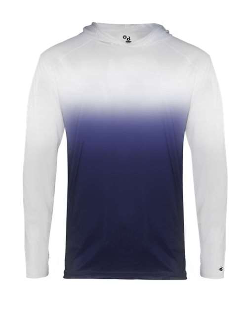 Badger 2205 Youth Ombre Hooded Long Sleeve T-Shirt