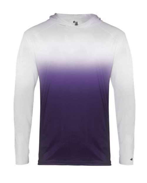 Badger 2205 Youth Ombre Hooded Long Sleeve T-Shirt