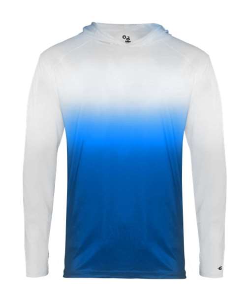 Badger 2205 Youth Ombre Hooded Long Sleeve T-Shirt