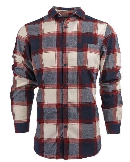 Burnside 8212 Men's Open Pocket Flannel Shirt