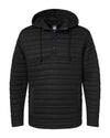 J. America 8897 Unisex Horizon Quilted Anorak Hooded Pullover