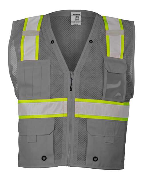 Kishigo B100-111 Unisex EV Series® Enhanced Visibility Multi-Pocket Mesh Vest